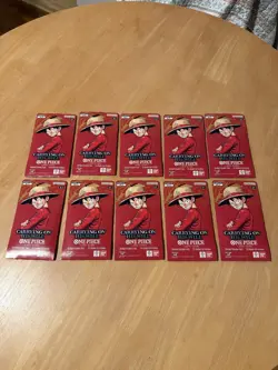 Lot of 10 English OP13 One Piece TCG Carrying On His Will Booster Packs - Image 1