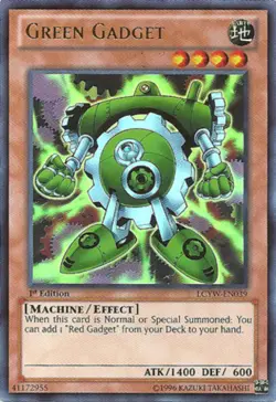 Yugioh! MP Green Gadget - LCYW-EN039 - Ultra Rare - 1st Edition Moderately Playe - Image 1