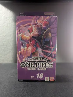 One Piece ST-18 Purple Monkey.D.Luffy Starter Deck English Factory Sealed - Image 1