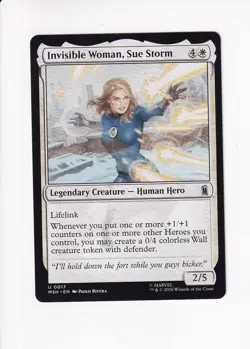 MAGIC THE GATHERING MTG MARVEL SUPER HEROES INVISIBLE WOMAN , SUE STORM - Image 1
