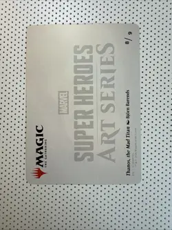 Magic MTG Thanos, the Mad Titan Art Card(8 Of 9 Art Series Marvel Super Heroes - Image 2