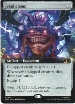 MTG: Marvel Super Heroes Commander: Extended Art Skullclamp: LP Condition - Image 1