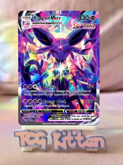 *CUSTOM* Espeon VMAX TKP020 Cracked Ice Holo Handmade Proxy Card TCGKITTEN - Image 1