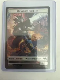 Dinosaur Soldier /Copy Double-Sided Token #1/2 MTG TMNT NM Foil - Image 3