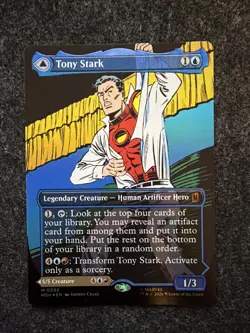 M.T.G. Marvel Super Heroes Tony Stark Borderless Foil (392) Near Mint - Image 1
