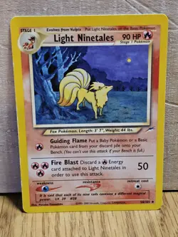 Pokemon Card Light Ninetales Neo Destiny 50/105 Uncommon Non-Holo - Image 1