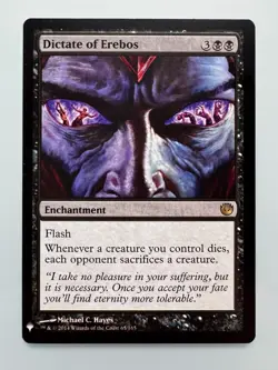 Magic The Gathering Rare Dictate of Erebos Enchantment 65 Unplayed - Image 1