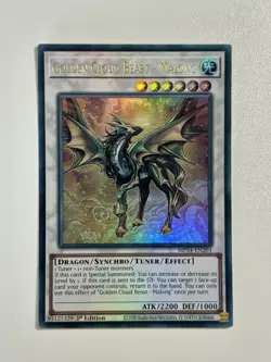 YUGIOH Golden Cloud Beast - Malong (MP24-EN203) Ultra Rare 1st Edition Near Mint - Image 1