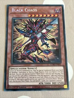 CORI-EN001 Black Chaos Secret Rare 1st Ed YuGiOh - Image 1