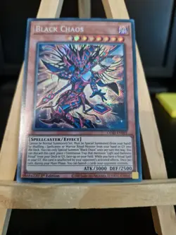 YUGIOH Black Chaos (CORI-EN001) Secret Rare 1st Edition Near Mint - Image 1