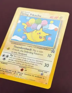 Pokemon 2001 Black Star Promo #25 Flying Pikachu, Wizards WOTC Vintage Eng NM - Image 2