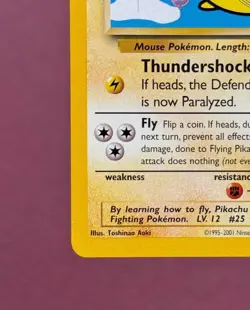 Pokemon 2001 Black Star Promo #25 Flying Pikachu, Wizards WOTC Vintage Eng NM - Image 5