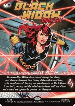 ~ Black Widow, Super Spy (Borderless) (0393) ~ NM Foil ~ ~ MTG ~ - Image 1
