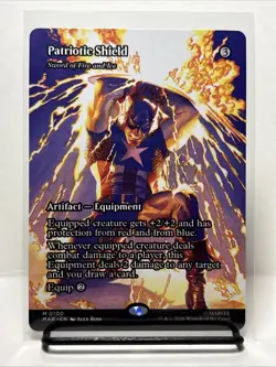 Patriotic Shield - Sword of Fire and Ice (Non-foil) [Borderless] MAR 0100 M MTG - Image 1