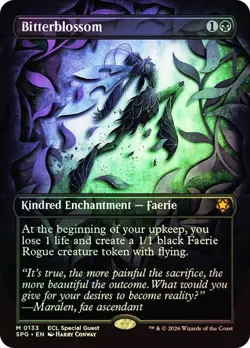 Bitterblossom *FOIL Borderless* - SPG - NM - Magic The Gathering - MTG - Image 1