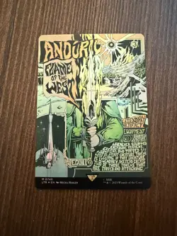 MTG Anduril, Flame of the West Foil Borderless Poster Lord of the Rings LOTR 746 - Image 1