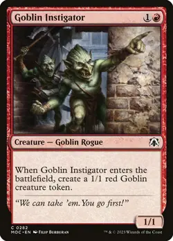 Goblin Instigator MTG March of the Machine Commander Common NM x4 - Magic Card - Image 1
