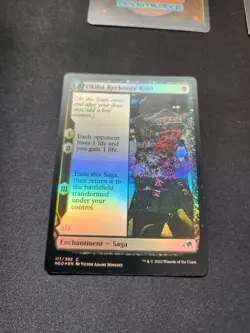 MTG Okiba Reckoner Raid Error Card Minor Misprint Missing Ink - Image 2