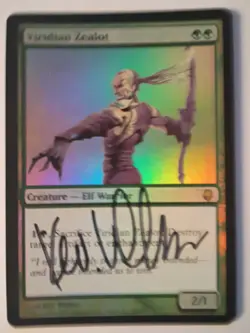 Magic The Gathering - 1x Signed Foil Viridian Zealot (mtg) Darksteel - Image 1