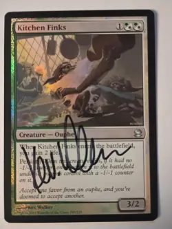 Magic The Gathering - 1x Signed Foil Kitchen Finks (mtg) Modern Masters - Image 1