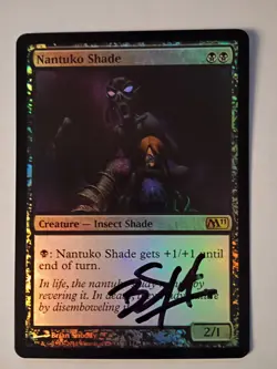 Magic The Gathering - 1x Signed Foil Nantuko Shade (mtg) M11 - Image 1