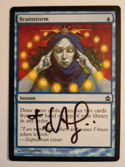 Magic The Gathering - 1x Signed Brainstorm (mtg) Commander - Image 1