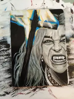 Magic The Gathering Hand Painted Swamp Alter Dracula: A Love Tale - Image 2