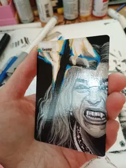 Magic The Gathering Hand Painted Swamp Alter Dracula: A Love Tale - Image 4