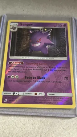 Pokemon TCG Gengar Reverse Holo Card 38/111 Sm-Crimson Invasion NM/M - Image 1