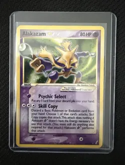 Pokemon TCG Alakazam Gold Star 99/100 Crystal Guardians Holo EN 2006 LP-MP Swirl - Image 1