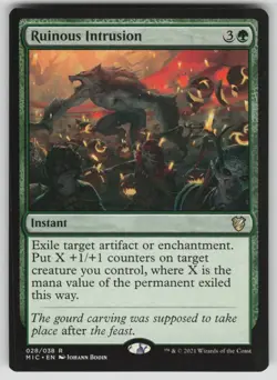 Ruinous Intrusion Normal R Commander: Innistrad: Midnight Hunt 28 NM - Image 1
