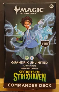 Magic The Gathering Secrets Of Strixhaven Quandrix Unlimited Commander Deck NEW - Image 1