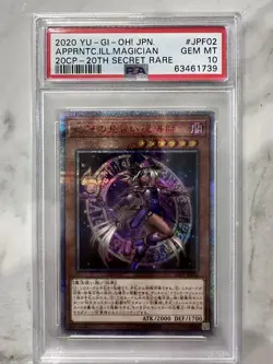 Yu Gi Oh Magician’s Apprentice PSA 10 20th Secret Rare Collector Card - Image 1