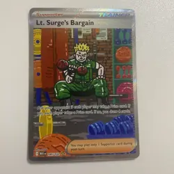 Lt Surge's Bargain 185/132 SIR Pokemon Card Mega Evolutions English TCG NM - Image 1