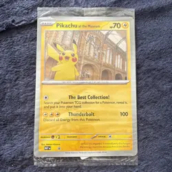 Pikachu At The Museum MEP Promo Pokemon Card English SEALED oversized card TCG - Image 1