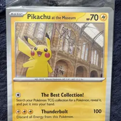 Pikachu At The Museum MEP Promo Pokemon Card English SEALED oversized card TCG - Image 3