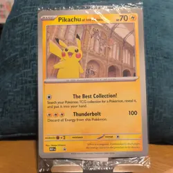 Pokemon TCG Promo Pikachu At The Museum Oversized Card (SEALED) - Image 1