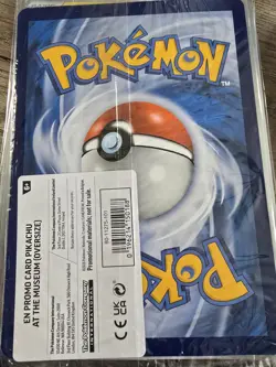 Pokemon TCG Pikachu AT The Museum Oversized Promo Card SEALED - Image 2