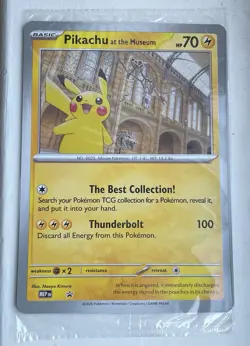 Pokemon TCG Pikachu at the Museum – Promo Oversized Card – New and Sealed - Image 1
