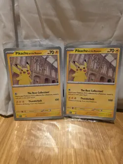 2x Pokemon TCG Promo Oversized Card - Pikachu at the Museum (Sealed) - UK - Image 1