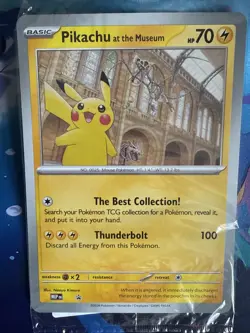 Pokemon TCG Promo Oversized Card - Pikachu at the Museum (Sealed) - UK - Image 1