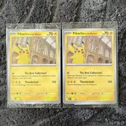 2x Pokemon TCG Promo Oversized Card - Pikachu at the Museum (Sealed) - UK - Image 1