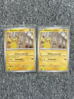 2x Pokemon TCG Promo Oversized Card - Pikachu at the Museum (Sealed) - UK - Image 1