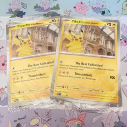 2x Pokemon TCG Promo Oversized Card - Pikachu at the Museum (Sealed) - UK - Image 1
