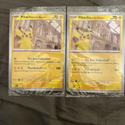 2x Pikachu at the Museum (Sealed) Pokemon TCG Promo Oversized Card - UK ✅ - Image 2