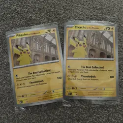 2x Pokemon TCG Promo Oversized Card - Pikachu At The Museum (sealed) UK - Image 1