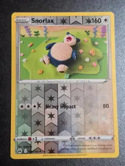 Snorlax 109/159 NM Crown Zenith Rare Pokemon Reverse Holo - Image 1