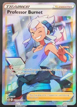 Pokemon Professor Burnet #TG26/TG30 English Silver Tempest Trainer Gallery - Image 1