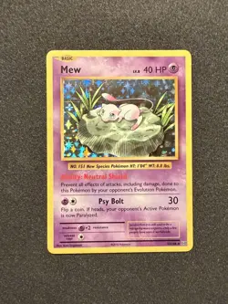 Mew 53/108 Holo Rare Evolutions Pokemon Holo Lightly Played - Image 1