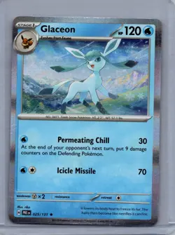 GLACEON 025/131 HOLO RARE PRISMATIC EVOLUTIONS POKEMON NM/M - Image 1